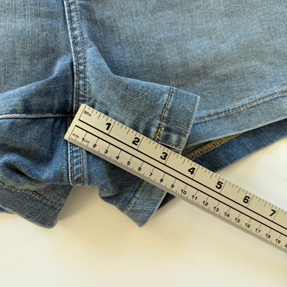 Gap Shorts Womens 14 High Rise Belted Stretch Denim Casual Summer Boho - Picture 5 of 7